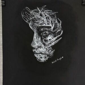 Abstract Black and White Art by